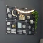 Metal Mesh Grid Panel Wall Decor